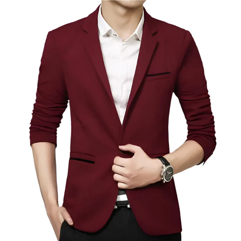 Blazer masculino slim fit Vormount VT106, em algodão, elegante e confortável, ideal para um look sofisticado e contemporâneo em diversas ocasiões.