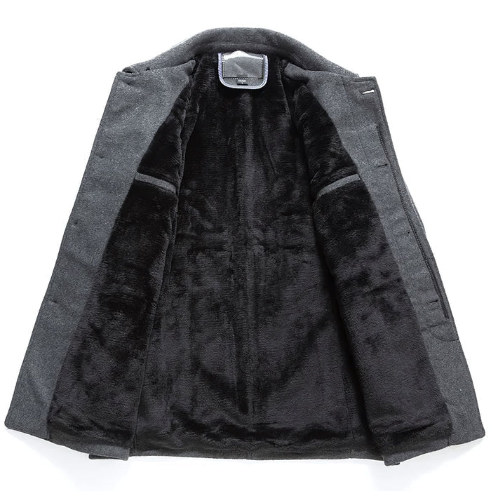 Sobretudo Masculino Curto de Lã Vormount VT121, elegância e proteção até -6°C com tecnologia SoftFleece® e estilo refinado.