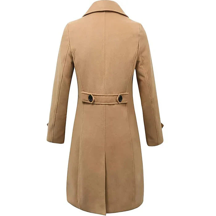 Sobretudo Masculino Longo Vormount VT130, design em lã e algodão, elegante e funcional, ideal para ocasiões formais e clima frio.