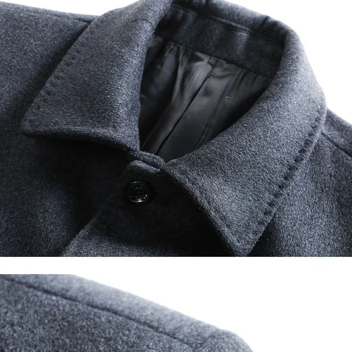 Sobretudo Social Curto Masculino Vormount VT123 em lã, com design elegante para ocasiões formais e casuais, garantindo estilo e conforto.