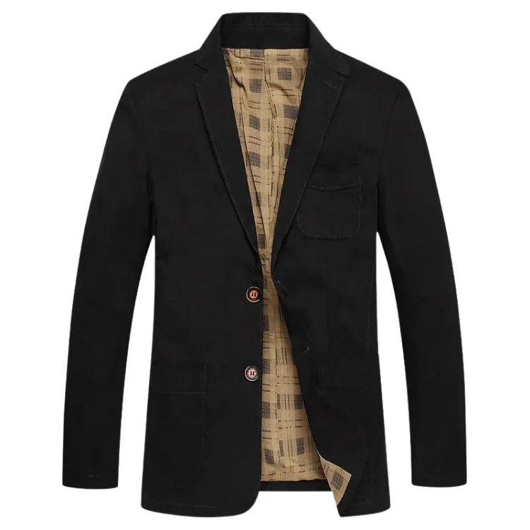 Blazer masculino Vormount VT102 de algodão premium, leveza e elegância para eventos formais ou visuais casuais sofisticados.