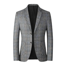 Blazer masculino em lã quadriculado Vormount VT104, corte slim fit, elegância e conforto térmico, ideal para eventos formais e looks refinados.