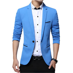 Blazer masculino slim fit Vormount VT106, em algodão, elegante e confortável, ideal para um look sofisticado e contemporâneo em diversas ocasiões.