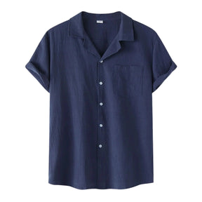 Camisa de Linho Masculina Vormount VT141 em linho premium, garantindo elegância e conforto para um visual clássico e refinado.