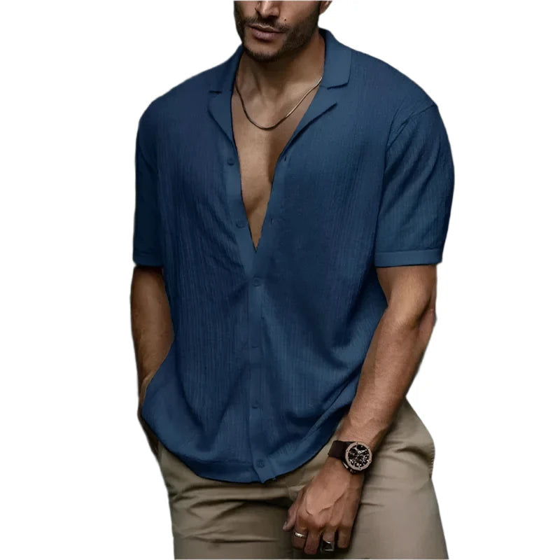 Camisa Masculina Vormount VT147 em algodão, estilo slim, ideal para um visual elegante e confortável.