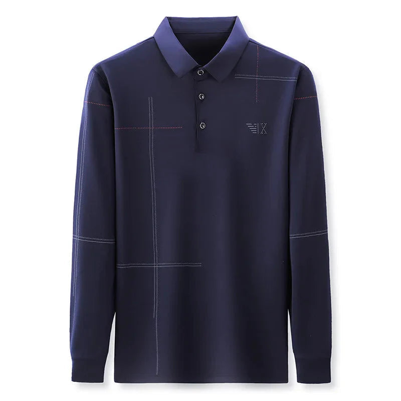 Camisa Polo Manga Comprida Masculina Vormount VT146, design sofisticado e confortável, tecido de alta qualidade, ideal para homens modernos e elegantes.