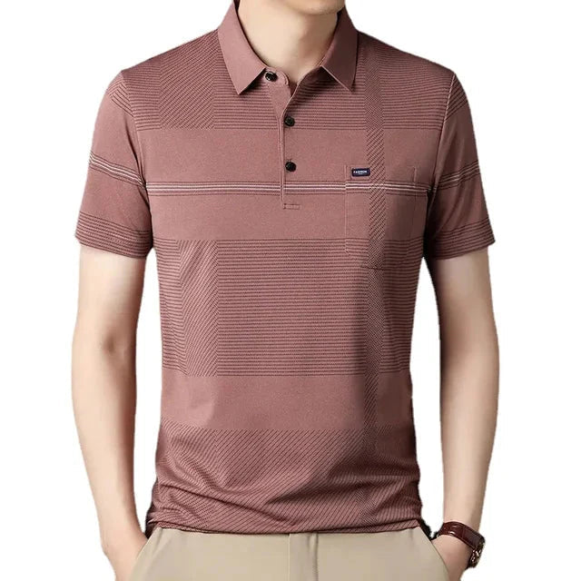 Camisa Polo Masculina Raffenzi RZ149 em tecido premium, estilo atemporal, ideal para eventos casuais e formais com elegância e conforto duradouro.
