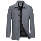 Sobretudo Masculino Curto de Lã Vormount VT121, elegância e proteção até -6°C com tecnologia SoftFleece® e estilo refinado.