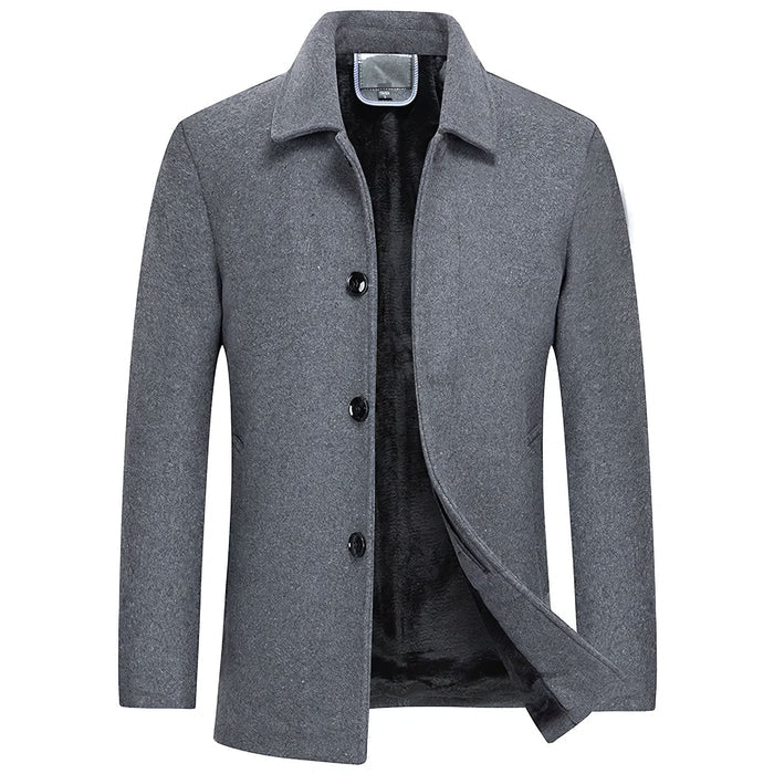 Sobretudo Masculino Curto de Lã Vormount VT121, elegância e proteção até -6°C com tecnologia SoftFleece® e estilo refinado.
