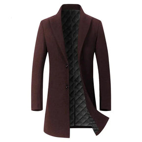 Sobretudo Masculino em Lã Vormount VT129, elegante e aquecido, ideal para climas frios, combina sofisticação clássica com detalhes funcionais.