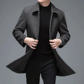 Sobretudo Social Curto Masculino Vormount VT123 em lã, com design elegante para ocasiões formais e casuais, garantindo estilo e conforto.