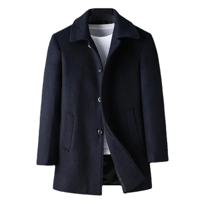 Sobretudo Social Curto Masculino Vormount VT123 em lã, com design elegante para ocasiões formais e casuais, garantindo estilo e conforto.