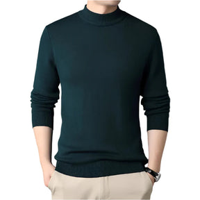 Suéter masculino elegante em lã gola alta Vormount VT140, ideal para um look sofisticado e aconchegante com estilo atemporal.