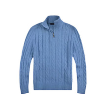 Suéter Masculino Vormount VT132, tricot elegante e confortável, estilo clássico Old Money com meio zíper, ideal para sobreposições sofisticadas.