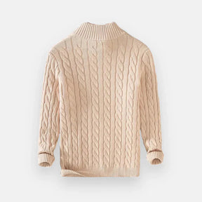 Suéter Masculino Vormount VT132, tricot elegante e confortável, estilo clássico Old Money com meio zíper, ideal para sobreposições sofisticadas.