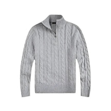 Suéter Masculino Vormount VT132, tricot elegante e confortável, estilo clássico Old Money com meio zíper, ideal para sobreposições sofisticadas.